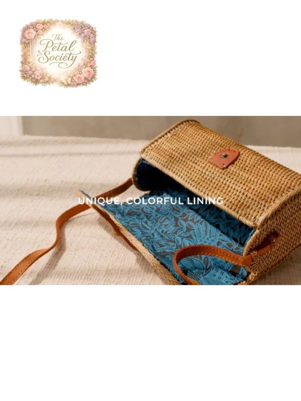 Handmade Rattan Woven Crossbody Bag - Straw Boho Purse